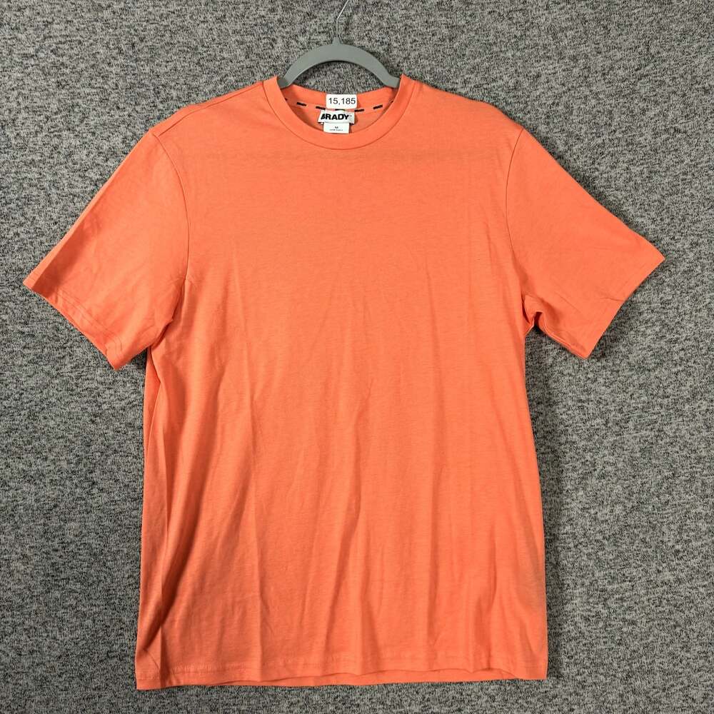 Brady Men's Size Medium Orange Pima Cotton Short Sleeve T-Shirt